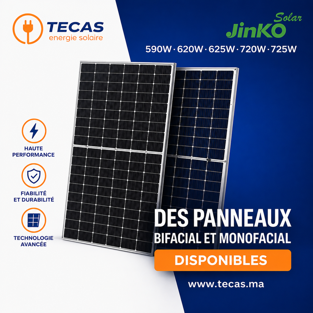 Panneaux Solaire Jinko (555W, Monofacial, P-Type Mono PERC)